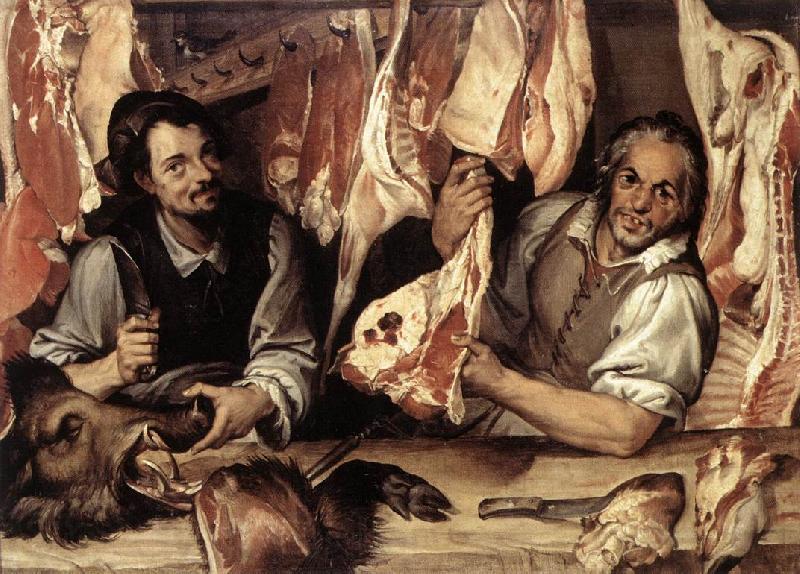 PASSEROTTI, Bartolomeo The Butcher's Shop a Norge oil painting art